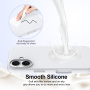 Silikónový kryt s MagSafe pre iPhone 17 - biely