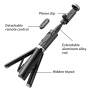 Q12 Bluetooth selfie tyč s tripodom pre iPhone - biela