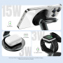 ESSAGER OJD-102 3v1 magnetický bezdrôtový stojan pre iPhone / Apple Watch / AirPods - 15W - čierny