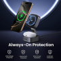 UGREEN Qi2 2v1 skladací magnetický bezdrôtový stojan pre iPhone / AirPods - 15W - tmavo šedý