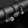 USAMS US-SJ482 slúchadlá s konektorom USB-C - čierno-zlatá
