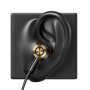 USAMS US-SJ482 slúchadlá s konektorom USB-C - čierno-zlatá