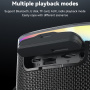 Yesido YSW25 bezdrôtový Bluetooth reproduktor s podsvietením - čierny