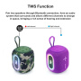 T&G TG664 bezdrôtový Bluetooth reproduktor s podsvietením - červený