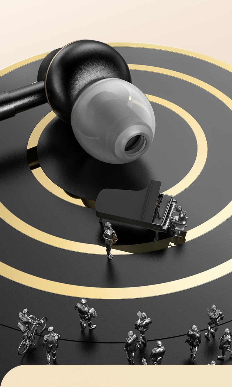 USAMS US-SJ482 slúchadlá s konektorom USB-C - čiernozelená