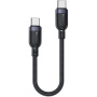 Yesido CA188 opletený nabíjací a dátový kábel - USB-C na USB-C - 30 cm - čierny