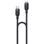 Yesido CA189 opletený nabíjací a dátový kábel - USB-C na Lightning - 1,2 m - čierny
