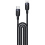 Yesido CA193 opletený nabíjací a dátový kábel - USB-C na Lightning - 3 m - čierny