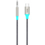 TOTUDESIGN AD-8 audio kábel - 3,5 mm jack na USB-C - 1 m - čierny