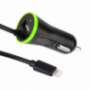 HAWEEL nabíjačka do auta (2.1A) lightning / 8pin konektor - 1,2 m - čierna