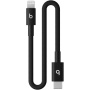 Beats Woven opletený nabíjací a dátový kábel - USB-C na Lightning - 20 cm - sýto čierny