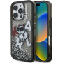 Karl Lagerfeld Liquid Glitter Scattered Choupette kryt pre iPhone 16 Pro Max - sivý
