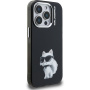 Karl Lagerfeld IML Aquarelle Choupette kryt pre iPhone 15 Pro - čierny