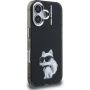 Karl Lagerfeld IML Aquarelle Choupette kryt pre iPhone 16 - čierny
