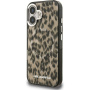 Karl Lagerfeld IML Leopard kryt s MagSafe pre iPhone 16 - hnedý