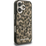 Karl Lagerfeld IML Leopard kryt s MagSafe pre iPhone 16 - hnedý