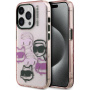 Karl Lagerfeld IML Multi K&CH Heads kryt pre iPhone 15 Pro Max - ružový