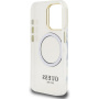 Guess IML Gold Outline kryt s výklopným stojanom a MagSafe pre iPhone 15 Pro Max - číry