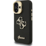 Guess Grained 4G Logo kryt s výklopným stojanom pre iPhone 16 - čierny