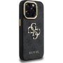 Guess 4G Metal Logo kryt s výklopným stojanom pre iPhone 15 Pro - šedý