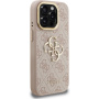 Guess 4G Metal Logo kryt s výklopným stojanom pre iPhone 15 Pro Max - ružový
