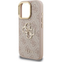 Guess 4G Metal Logo kryt s výklopným stojanom pre iPhone 16 Pro - ružový