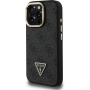 Guess 4G Strass Triangle Logo kryt s výklopným stojanom a MagSafe pre iPhone 15 Pro Max - šedý