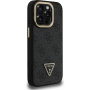 Guess 4G Strass Triangle Logo kryt s výklopným stojanom a MagSafe pre iPhone 15 Pro Max - šedý