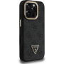 Guess 4G Strass Triangle Logo kryt s výklopným stojanom a MagSafe pre iPhone 16 Pro Max - sivý