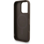 Guess 4G Colored Ring Strap kryt s pútkom a MagSafe pre iPhone 16 Pro Max - hnedý