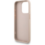 Guess 4G Metal Logo Strap kryt s pútkom pre iPhone 15 Pro Max - ružový