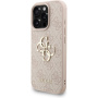 Guess 4G Metal Logo Strap kryt s pútkom pre iPhone 16 Pro Max - ružový