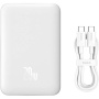 Baseus Mini bezdrôtová MagSafe powerbanka s portom USB-C - 10 000 mAh - biela