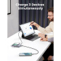 UGREEN Mini bezdrôtová MagSafe powerbanka s portami USB-C / USB-A - 10 000 mAh - šedá