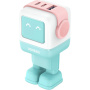 UGREEN Nexode RG RobotGaN rýchlonabíjací adaptér s portami 2x USB-C / USB-A - 65W - mentolový