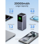 UGREEN Nexode 130W powerbanka s portami 2x USB-C / USB-A - 20 000 mAh - sivá