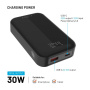 FIXED Zen 10 Pro powerbanka s portami USB-C / USB-A - 10 000 mAh - čierna