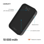 FIXED Zen 10 Pro powerbanka s portami USB-C / USB-A - 10 000 mAh - čierna
