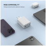 FIXED GaN nabíjací adaptér s portami 3x USB-C / USB-A - 120W - biely