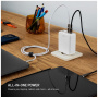 FIXED GaN nabíjací adaptér s portami 3x USB-C / USB-A - 120W - biely