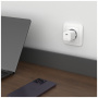 FIXED Mini GaN sada adaptéra s portom USB-C a kábla USB-C na USB-C - 30W - 1,2 m - biela