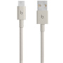 Beats Woven opletený nabíjací a dátový kábel - USB-A na USB-C - 1,5 m - kamienkovo šedý