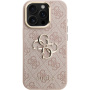 Guess 4G Metal Logo kryt s výklopným stojanom pre iPhone 15 Pro Max - ružový
