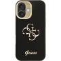 Guess Grained 4G Logo kryt s výklopným stojanom pre iPhone 16 - čierny