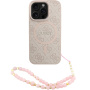 Guess 4G Colored Ring Strap kryt s pútkom a MagSafe pre iPhone 16 Pro Max - ružový