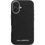Karl Lagerfeld Grained Repeated Logo kryt s MagSafe pre iPhone 16 - čierny