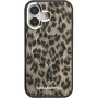 Karl Lagerfeld IML Leopard kryt s MagSafe pre iPhone 16 - hnedý