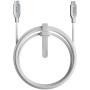 Nomad Kevlar opletený nabíjací a dátový kábel - USB-C na USB-C - 1,5 m - biely
