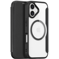 DUX DUCIS Skin X flipové puzdro s MagSafe pre iPhone 17 - čierne