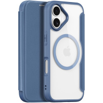 DUX DUCIS Skin X flipové puzdro s MagSafe pre iPhone 17 - tmavo modré